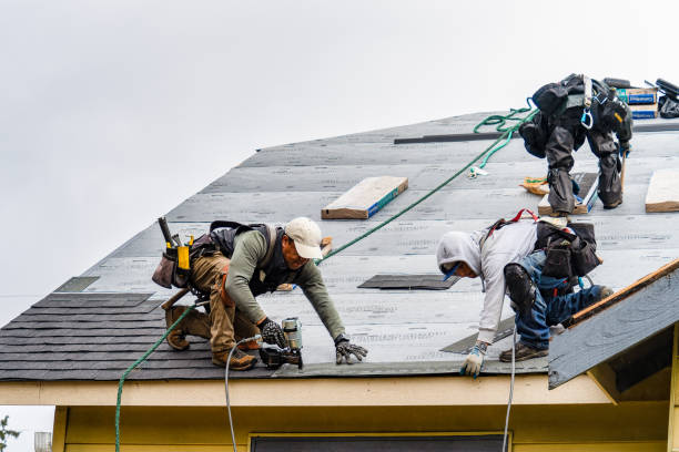 Professional Gutter Installation technician working in Thornton, CO